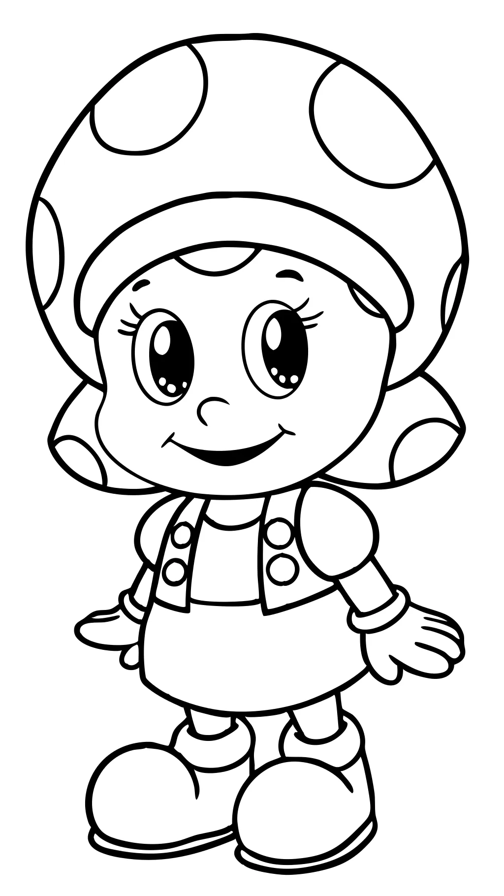 Página para colorear de Toadette